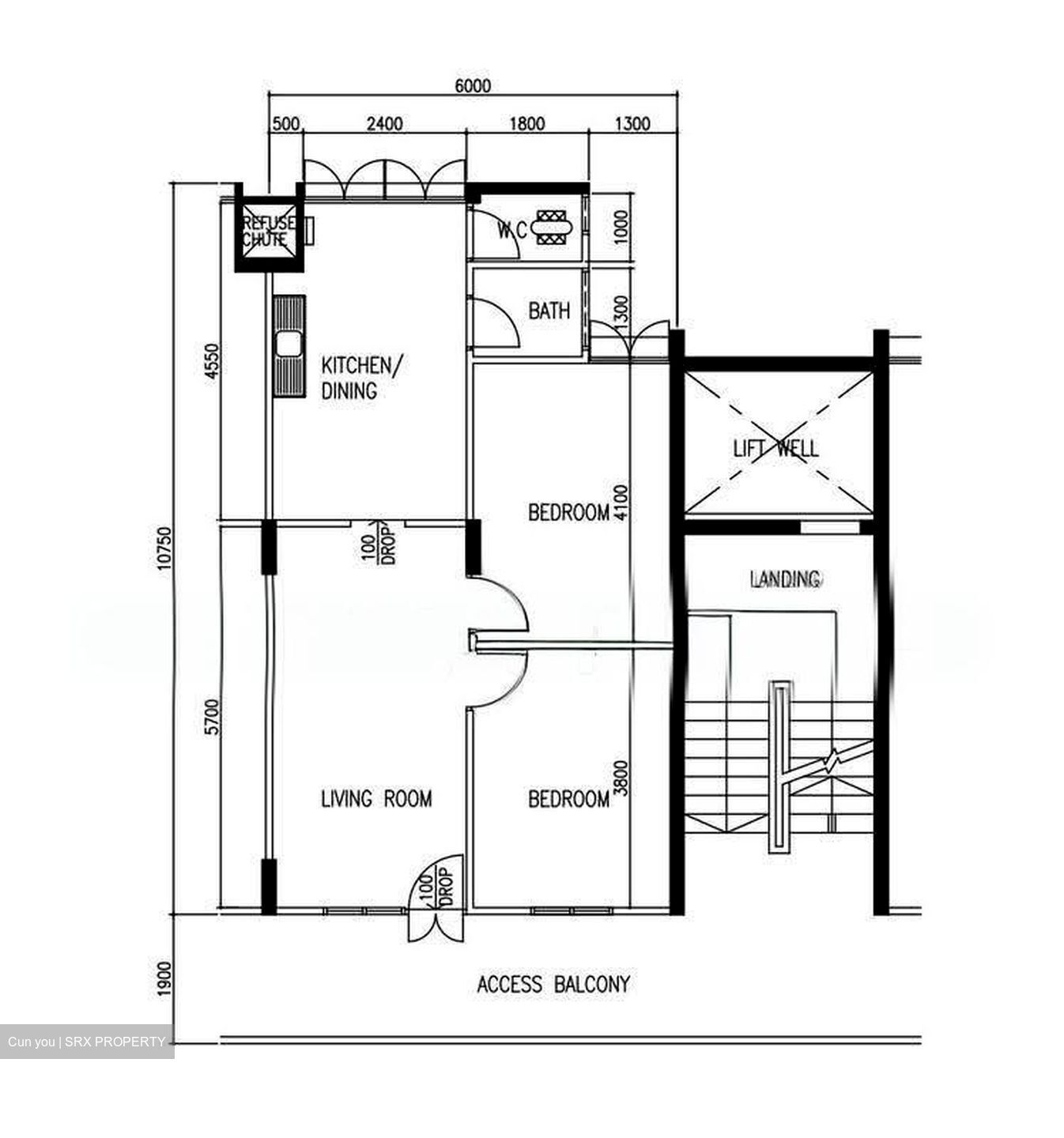 Blk 57 New Upper Changi Road (Bedok), HDB 3 Rooms #611007731